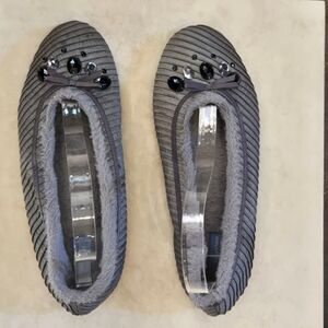 Simply Vera Vera Wang Gray Embellished Slippers